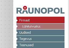 ekraanipilt Raunopol AS lehek&uuml;ljest